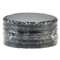 Artikel Naturskiffer tallrik runda glasunderlägg svart Ø10cm 6 st