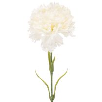 Artikel Konstgjord nejlikblomma med stjälk för buketter och kransar, 56 cm, 8 stycken