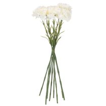 Artikel Konstgjord nejlikblomma med stjälk för buketter och kransar, 56 cm, 8 stycken