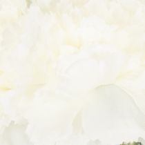 Artikel Konstgjord nejlikbukett, vita konstgjorda blommor, dekoration, 4 knippen