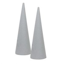 Artikel Blommig skumkon torr blommig massa H40cm 2 st