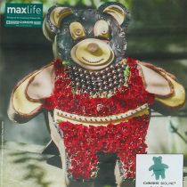 Artikel Blommig skumfigur Teddy med stativ 48,5cm x 42cm H5cm 1 st