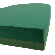 Artikel Blommigt skumhjärta 3D plug-in material grönt 38cm x 37cm x 8cm 2 st