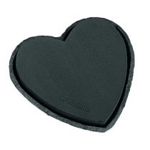 Blommaskum hjärta svart 25,5 cm 2st