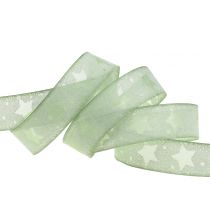 Organza band med stjärnmotiv 25mm 15m