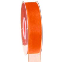 Artikel Organza band presentband orange band kantkant 25mm 50m
