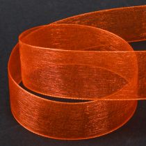 Artikel Organza band presentband orange band kantkant 25mm 50m