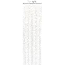 Artikel Organzaband med ränder, presentband, vitt, 15mm, 20m