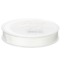 Artikel Organzaband med ränder, presentband, vitt, 15mm, 20m