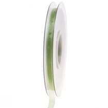 Organzaband grönt presentband kantband limegrönt 6mm 50m
