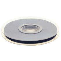 Artikel Organzaband presentband mörkblått band blå kant 6mm 50m