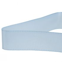 Dekorationsband presentband ljusblått band blå kant 25mm 3m