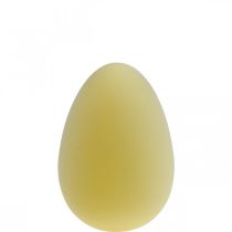 Artikel Påskägg dekoration ägg plast ljusgul flockad 25cm