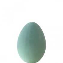 Påskägg dekoration ägg grågrön plast flockad 20cm