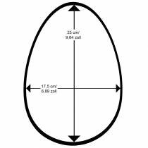 Artikel Påskägg flockade H25cm Färgade ägg Påskdekoration
