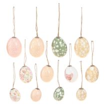 Artikel Påskägg plast med kycklinggrön brun 3,5-5,5cm 24 st