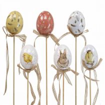 Påskägg plast blomplugg Påskdekoration H6cm 6st