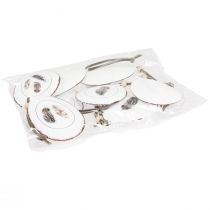 Artikel Påskägg för att hänga dekorativa ägg hängande dekoration metall 5×7cm 8 st