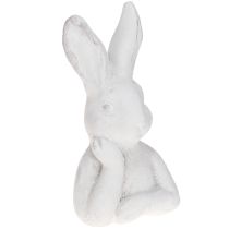 Artikel Påskhare Figurine Shabby Chic Kanin Tänkande Vit 11×9×20,5cm