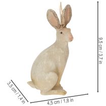 Artikel Påskhare figur för att hänga påskdekoration polyresin H9,5cm 4st