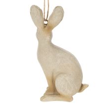 Artikel Påskhare figur för att hänga påskdekoration polyresin H9,5cm 4st