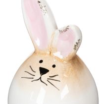 Artikel Påskhare Keramik Vitt Ägg Dekorativ Figur Kanin Ø6cm H11.5cm