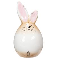 Artikel Påskhare Keramik Vitt Ägg Dekorativ Figur Kanin Ø6cm H11.5cm