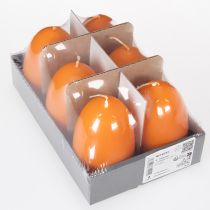 Artikel Äggformat ljus för påskdekoration, perfekt påskstämning i huset, 9 cm, 20 timmar, 6 stycken