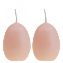 Artikel Påskljus äggform, äggljus Påsk Persika Ø4,5cm H6cm 6st
