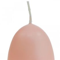 Påskljus äggform, äggljus Påsk Persika Ø4,5cm H6cm 6st
