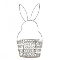 Påskkorg trådkorg Påskharen Shabby Ø12cm H26,5cm