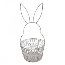 Påskkorg trådkorg Påskharen Shabby Ø12cm H26,5cm