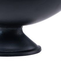 Artikel Oval skål svart metallbas gjuten look 30x16x14,5cm