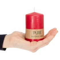 Artikel PURE pelarljus, naturligt vaxljus för en mysig atmosfär hemma, 9 cm