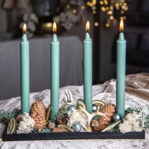 Artikel PURE Taper Candles Green Emerald Wenzel Candles 250/23mm 4st