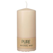 PURE pelarljus beige Wenzelljus 130/60mm