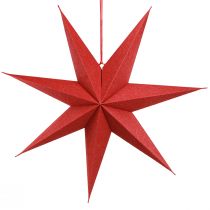 Artikel Pappersstjärna juldekorationslampa juteröd 60x15cm