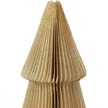 Artikel Pappersjulgran liten krämguld H30cm