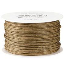 Artikel Pappertråd hantverkstråd lindad brun Ø2mm 100m