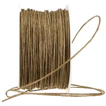 Artikel Pappertråd hantverkstråd lindad brun Ø2mm 100m