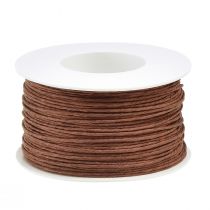 Artikel Pappertråd hantverkstråd lindad brun Ø2mm 100m