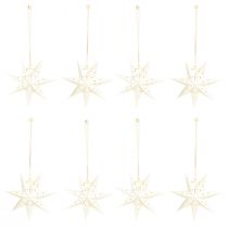 Artikel Pappersstjärnor Julgranskulor Vit 10 cm Set med 8 Dekorationer