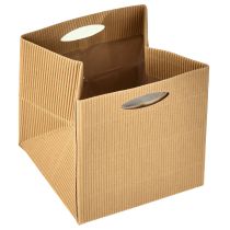 Artikel Papperspåse 12 cm brun creme beige presentpåse 6 st