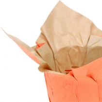 Papper pottenplanter orange / röd Ø8cm 12st