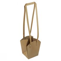 Artikel Papperspåsar handtag planteringspapper naturligt 11,5×11,5×18,5cm 8 st