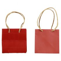 Artikel Papperspåsar röda med handtag presentpåsar 10,5×10,5cm 8 st