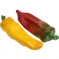 Artikel Paprika skyltfönsterdekoration, grönsaksdekoration, diverse färger, H14cm, 4 st