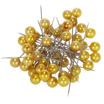 Artikel Pärlhuvudstift guld Ø10mm 60mm 50p