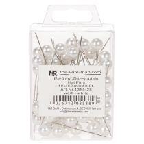 Artikel Pärlhuvudstift Vit Ø10mm 60mm