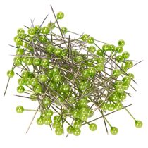 Artikel Gröna pärlhalsade blomsternålar, mångsidiga, Ø4 mm, 40 mm, 150 stycken
